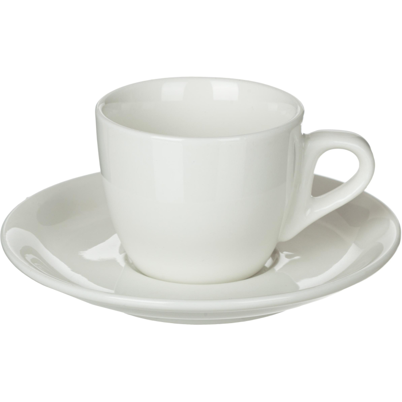 Кофейная пара Chan Wave Classic, фарфор, белая, 85мл, фк0185 - фото 1