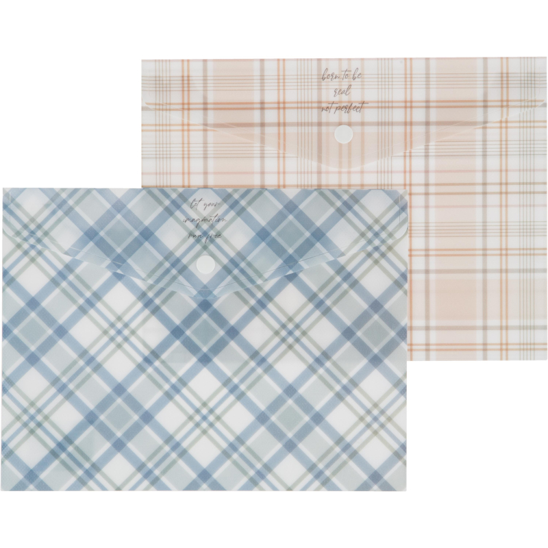 Папка-конверт на кнопке А5 Attache Selection Casual, РР, 2шт/уп, 180мкм - фото 1