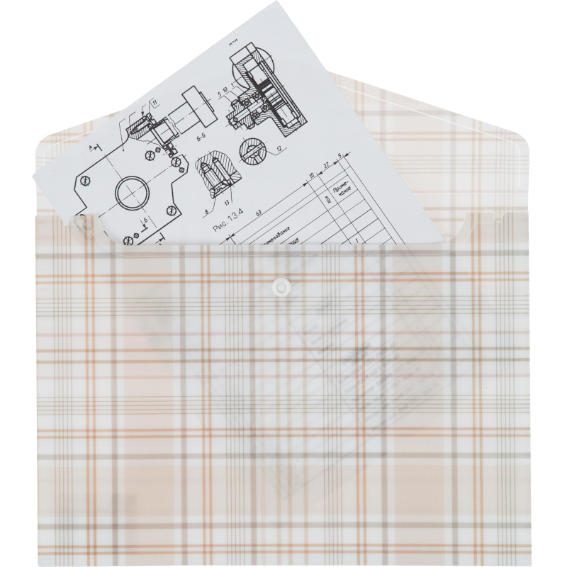 Папка-конверт на кнопке А5 Attache Selection Casual, РР, 2шт/уп, 180мкм - фото 7