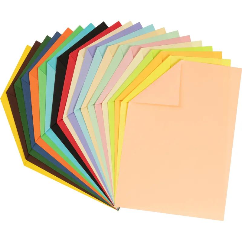 Бумага цветная Комус Класс ColorPics А4,20л,20цв,тонированная в массе - фото 2
