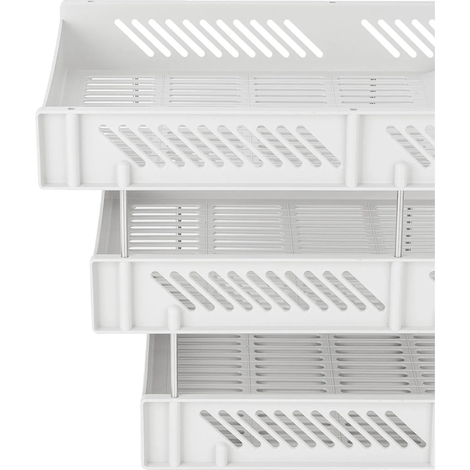 Лоток горизонтальный для бумагDeli E9209 набор 3шт на металл.стерж серый - фото 13