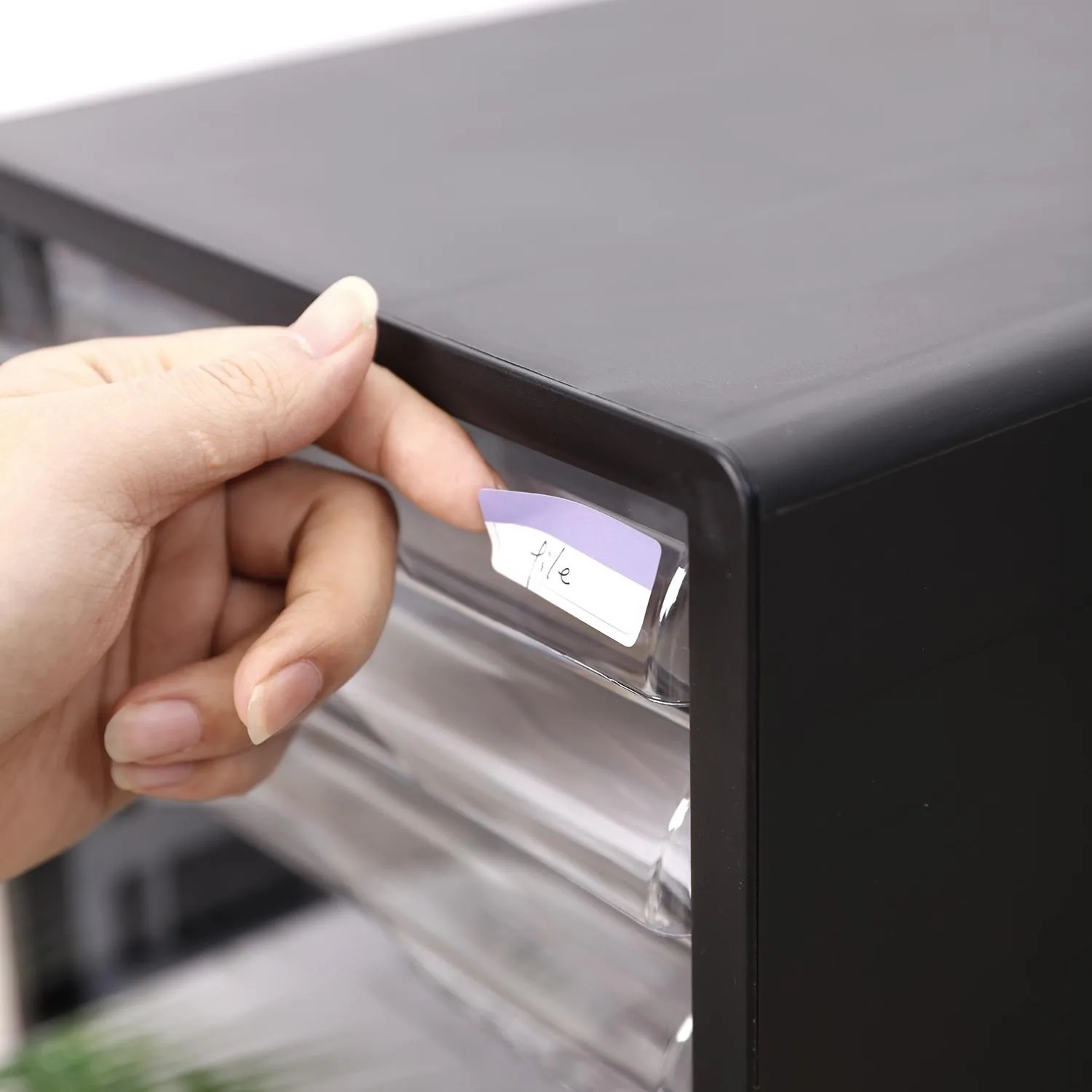 Бокс с выдвижными лотками Deli E9774, 4 выдвижн лотка черный - фото 5