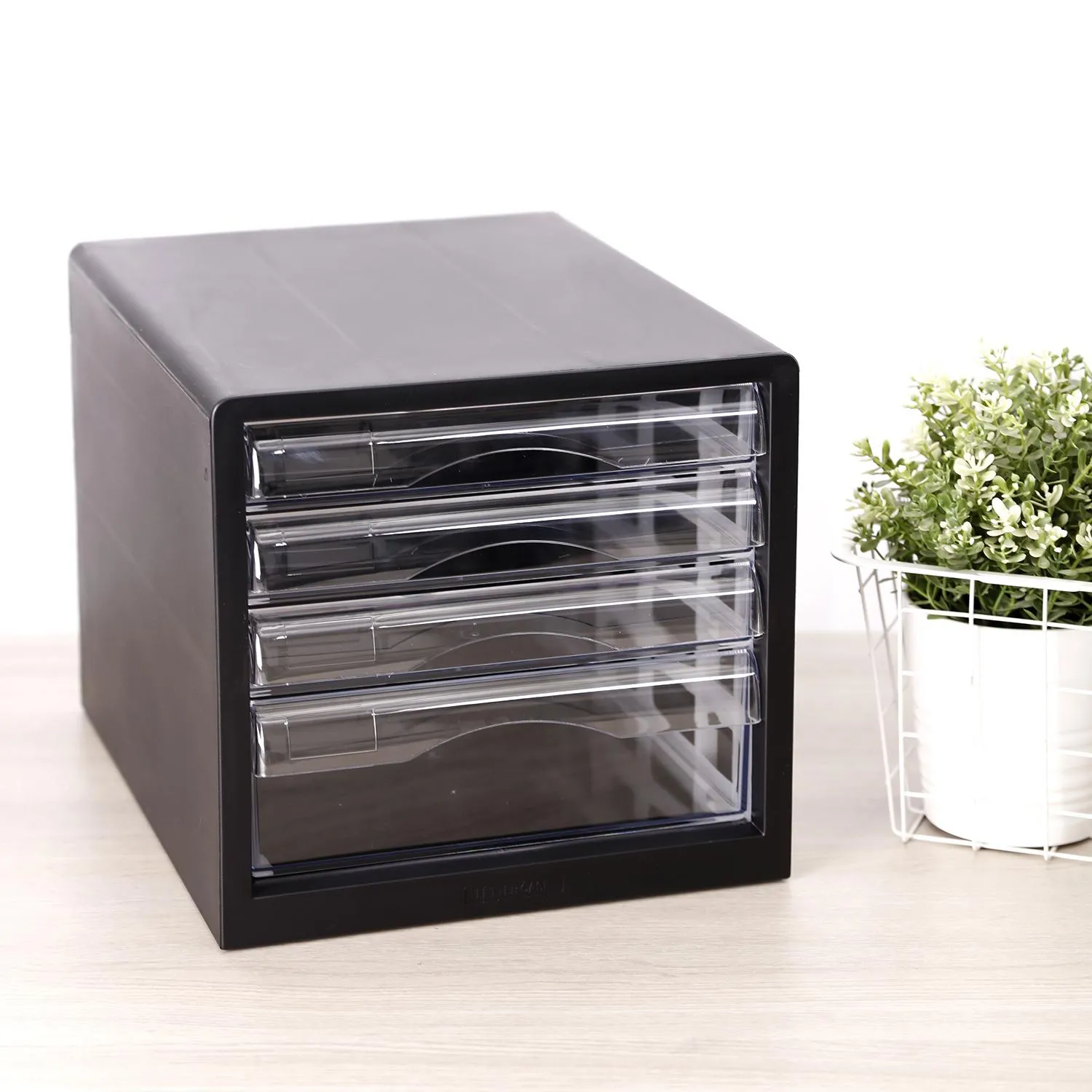 Бокс с выдвижными лотками Deli E9774, 4 выдвижн лотка черный - фото 8