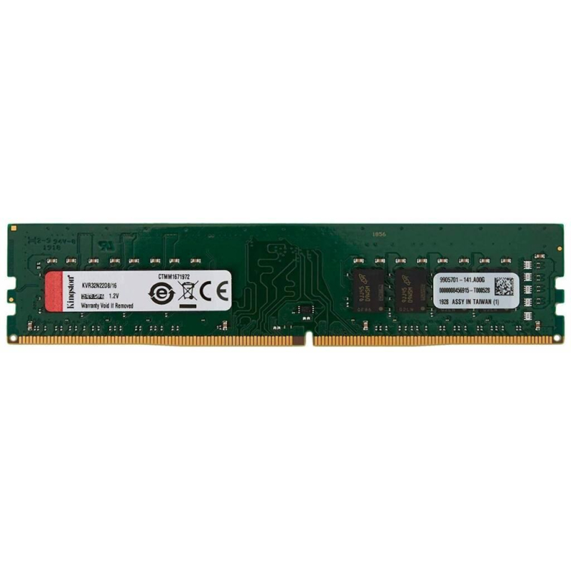 Модуль памяти Kingston DDR4 DIMM 16GB 3200MHz CL22(KVR32N22D8/16) - фото 1