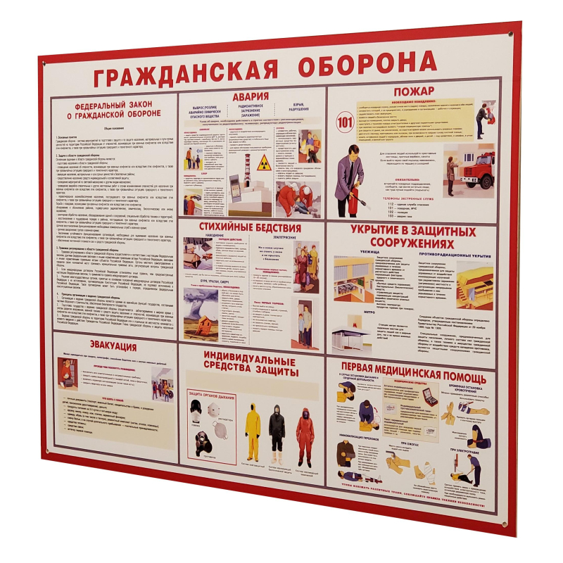 Информационный стенд-плакат Attache Гражданская оборона 949 - фото 2
