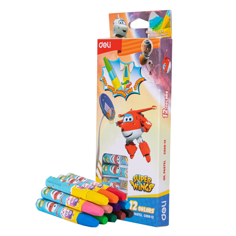Пастель масляная Deli  Super Wings набор 12 цветов EC009-12 - фото 3