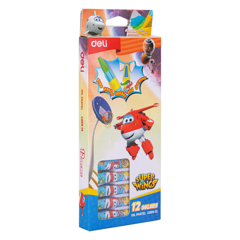 Пастель масляная Deli  Super Wings набор 12 цветов EC009-12 - фото 7