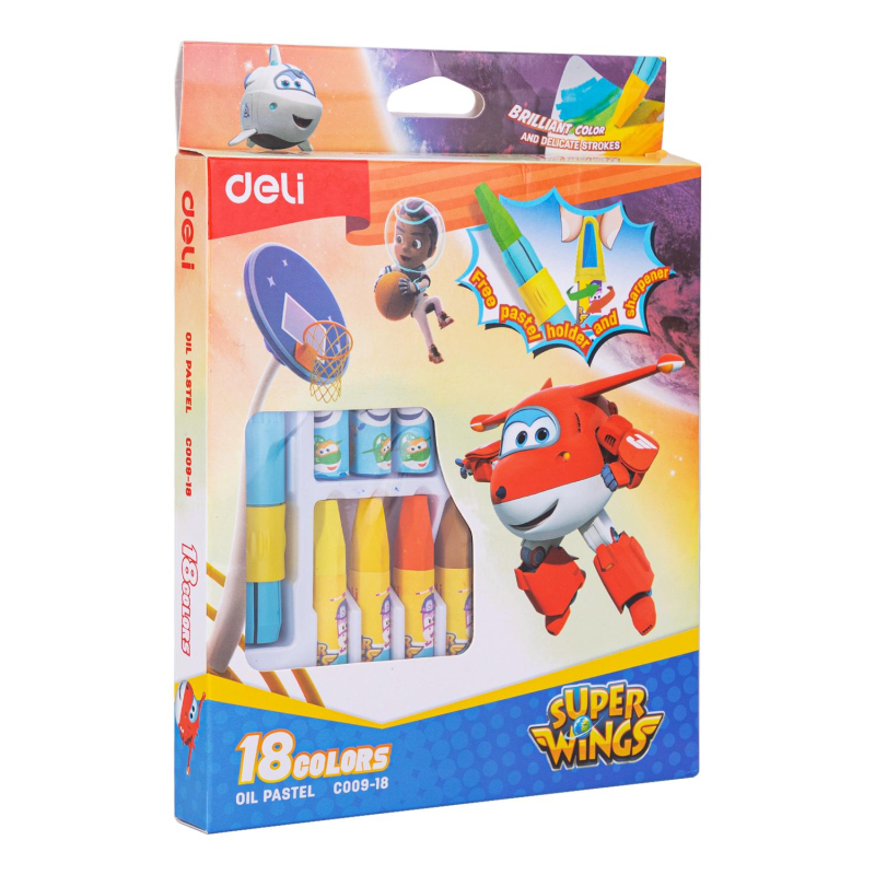 Пастель масляная Deli  Super Wings набор 18 цветов  EC009-18 - фото 7