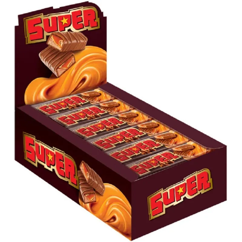 Шоколадный батончик Super с нугой и мягкой карамелью 40гх18шт/уп - фото 1