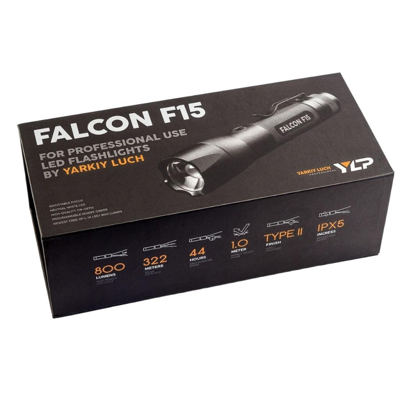 Фонарь ЯРКИЙ ЛУЧ YLP F15 FALCON CREE XP-L HI (без аккум.) - фото 7