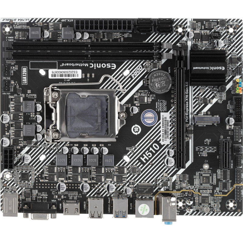 Материнская плата Esonic H510DA, intel H510, 2xDDR4-2666, mATX - фото 1