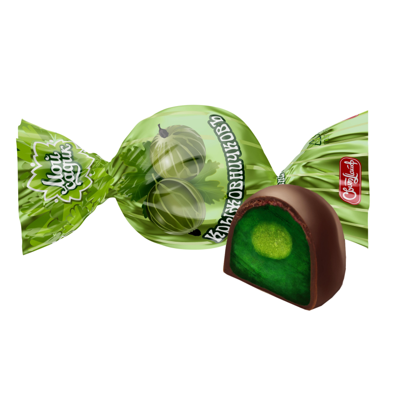Конфеты шоколадные SweetLife Крыжовничковъ желейные, 1кг - фото 1
