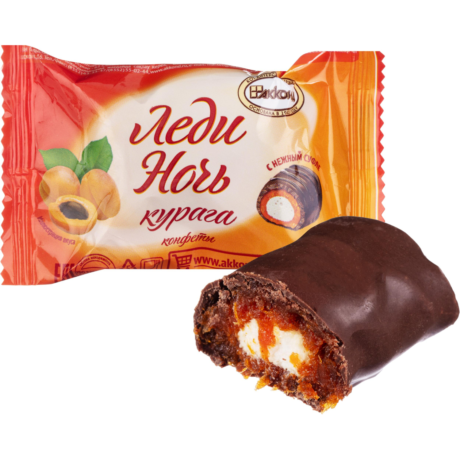 Конфеты шоколадные Акконд Леди Ночь с курагой, 500г - фото 2