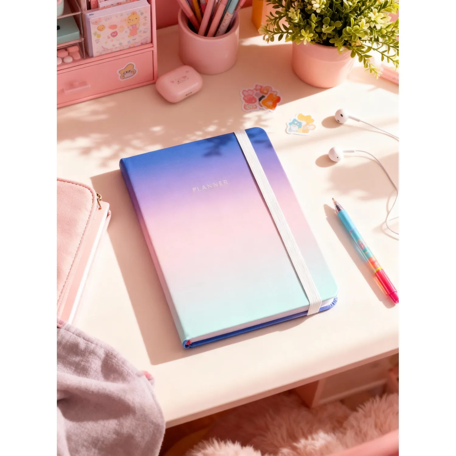 Ежедневник недатированный Rainbow,син-фиол,А5140x200,136л,ATTACHE SELECTION - фото 19