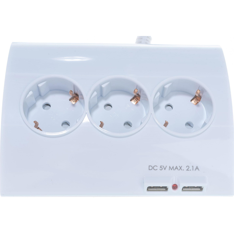 Удлинитель СТАРТ (С/У S 5x1-ZDV 2USB) 2USB/5 розеток/1.5 м/16А/3680Вт - фото 1