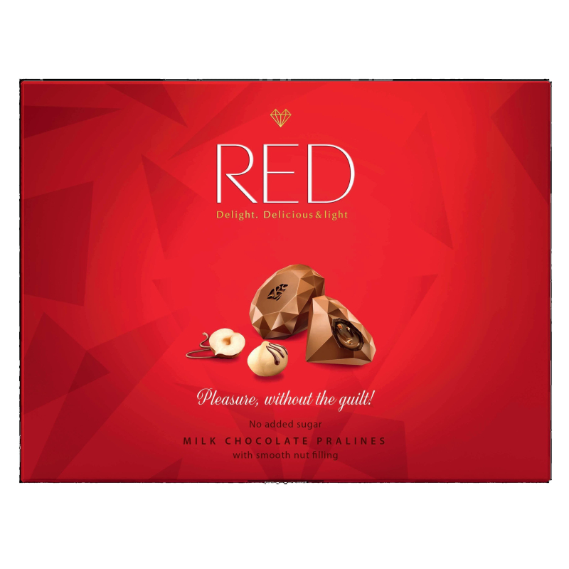 Конфеты Red из молочного шоколада с ореховой начинкой, 132г - фото 1