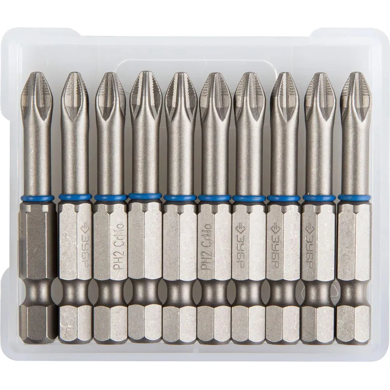 Бита ЗУБР ЭКСПЕРТ кованые Cr-Mo, тип E, PH2, 50м, 10шт/уп (26011-2-50-10) - фото 1