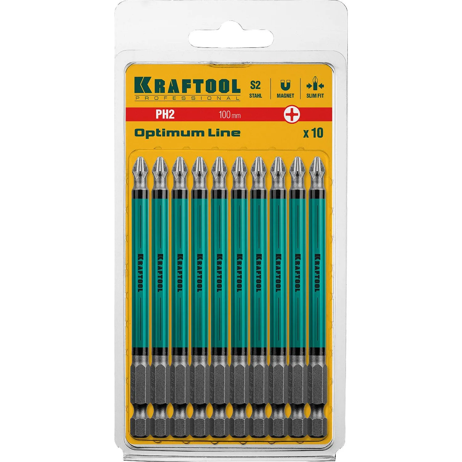 Бита KRAFTOOL Optimum Line PH2, 100 мм, тип E, 10 шт/уп (26122-2-100-10) - фото 4