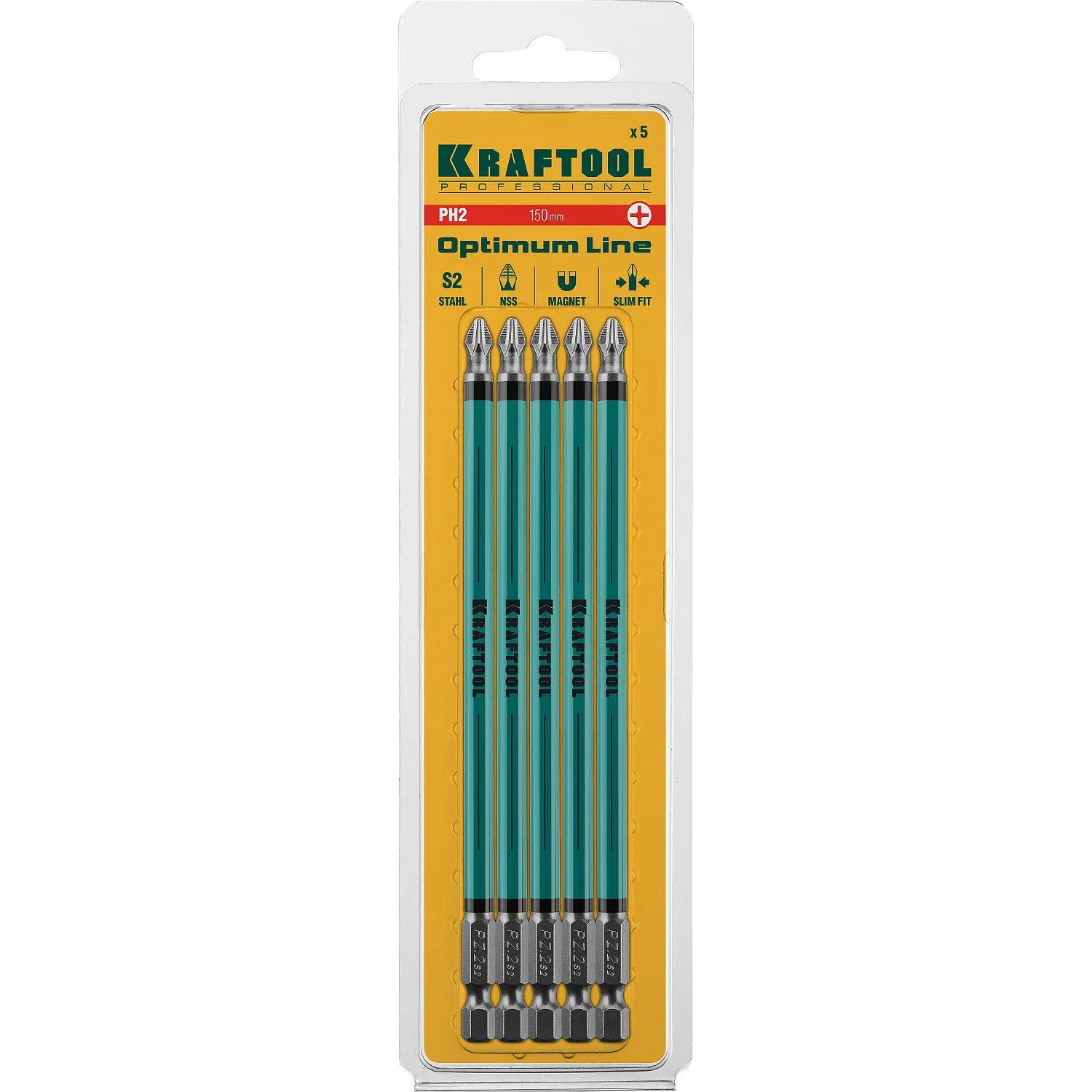 Бита KRAFTOOL Optimum Line PH2, 150 мм, тип E, 5 шт/уп (26122-2-150-5) - фото 4