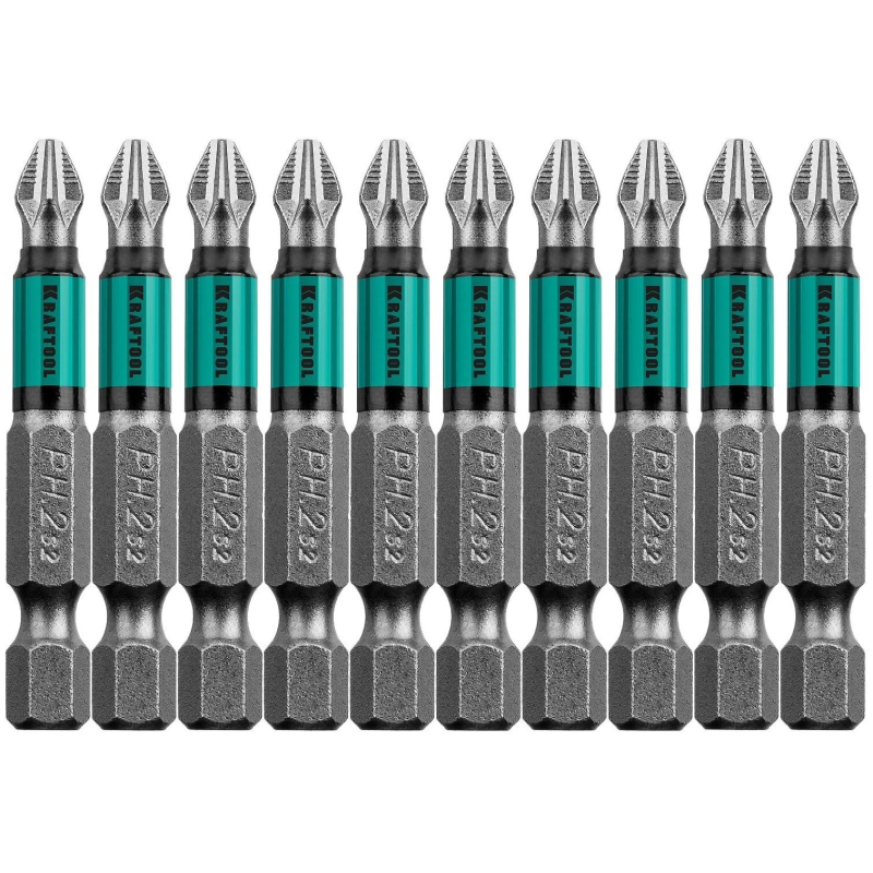 Бита KRAFTOOL Optimum Line PH2, 50 мм, тип E, 10 шт/уп (26122-2-50-10) - фото 1