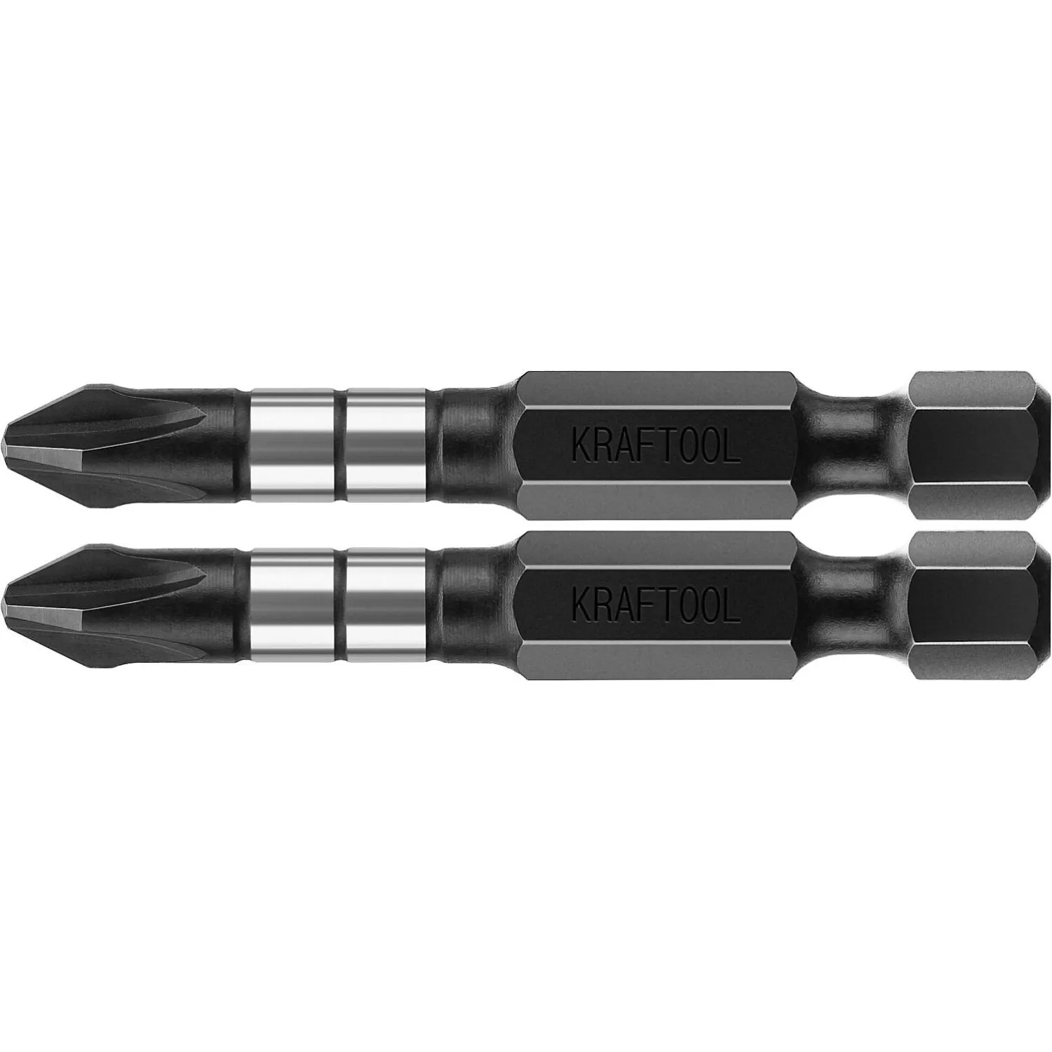 Бита KRAFTOOL Impact Pro PH2, 50мм, тип Е, 2шт/уп (26191-2-50-S2) - фото 1
