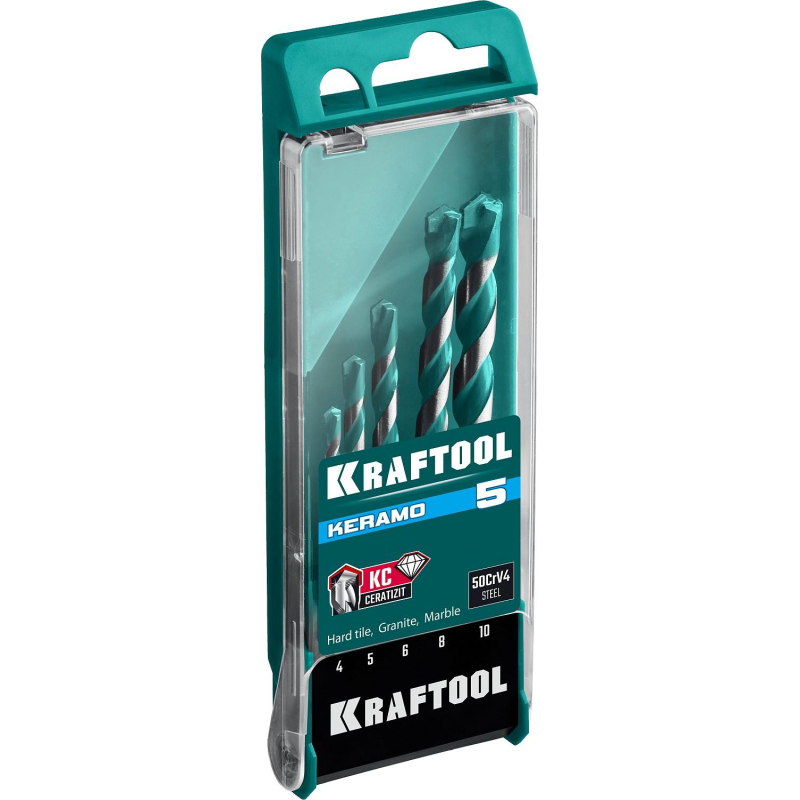 Набор сверл по керамограниту KRAFTOOL KERAMO 5 шт: 4-5-6-8-10мм (29175-H5) - фото 3