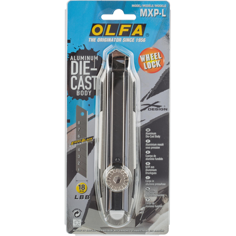 Нож OLFA 18 мм X-design, цельная алюминиевая рукоятка (OL-MXP-L) - фото 2