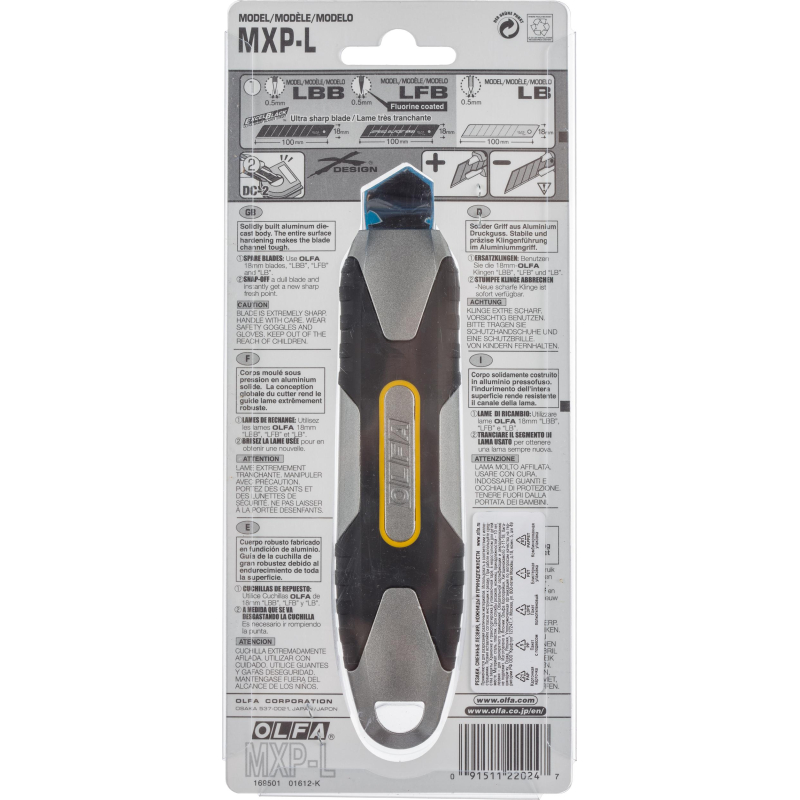 Нож OLFA 18 мм X-design, цельная алюминиевая рукоятка (OL-MXP-L) - фото 3