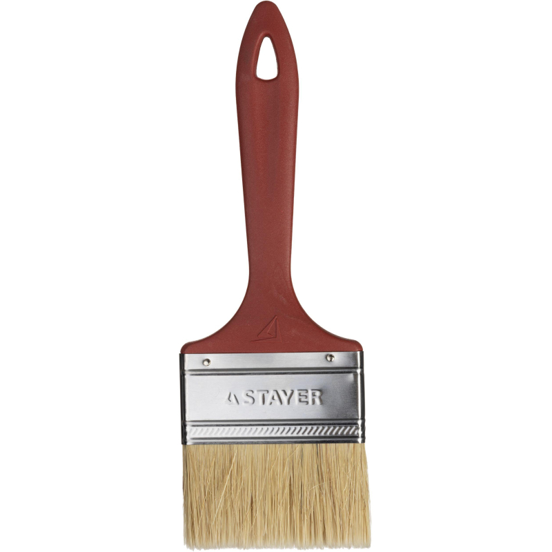 Кисть плоская STAYER UNIVERSAL-MASTER, натуральная щетина, 75мм 0107-75-Z01 - фото 3