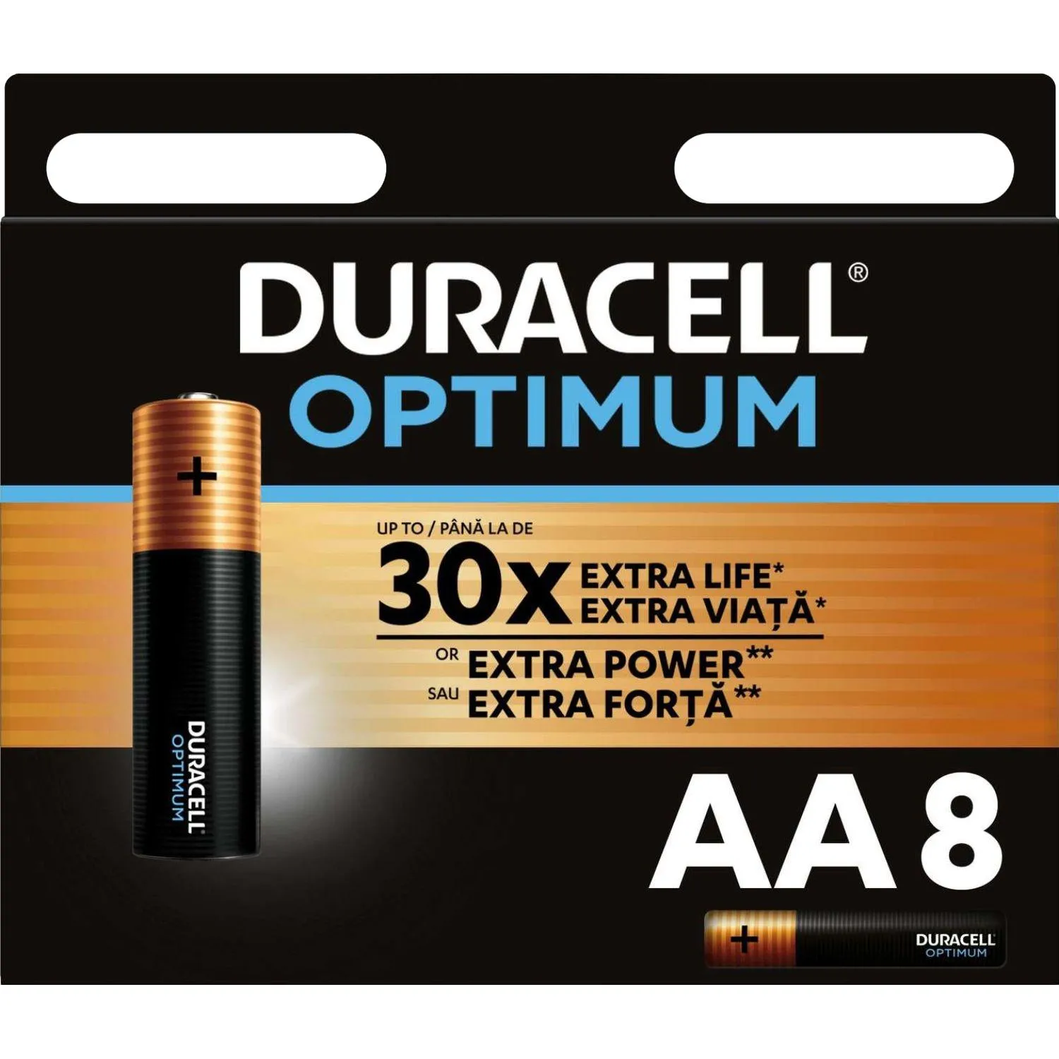 Батарейка Duracell 5014069 АА алкалиновые 1,5v 8 шт./бл. LR6-8BL Optimum - фото 1