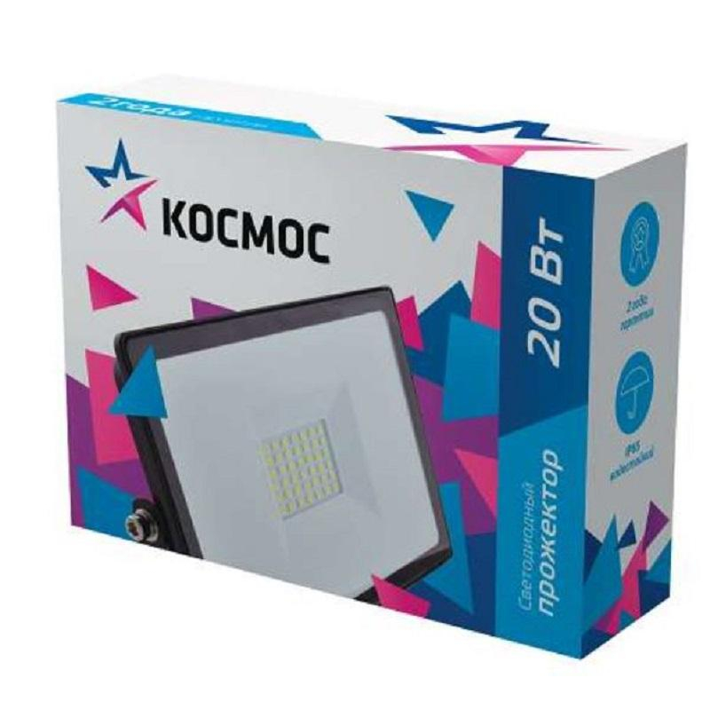 Прожектор светодиодный КОСМОС 20Вт, RGB с пультом, IP65 (K_PR5_LED_20RGB) - фото 3
