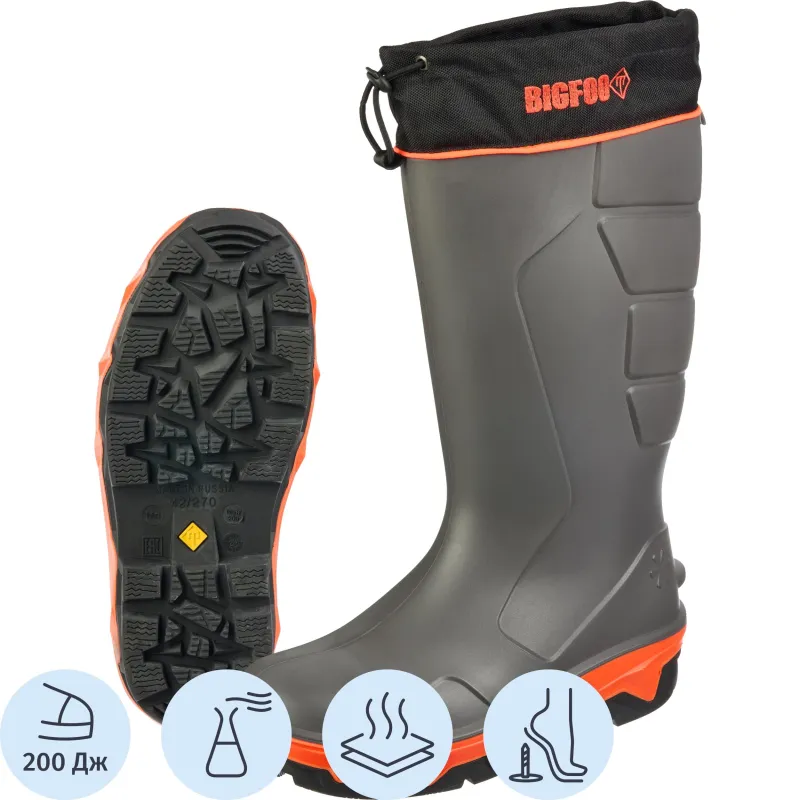Сапоги полиуретановые зимние, на подошве из каучука BIGFOOT,  р.43/277 - фото 1