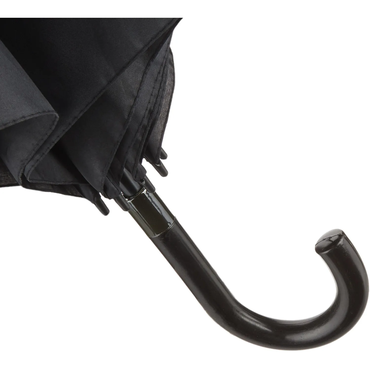 Зонт трость автоматический с прорезин.ручкой, 8 спиц, черный, HD-HW003(H/T) - фото 4