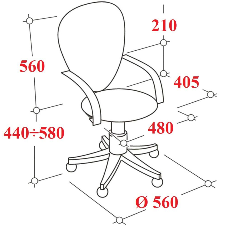 Кресло VB_Бюрократ CH-1300N/BLACK, ткань черный 3C11 - фото 5