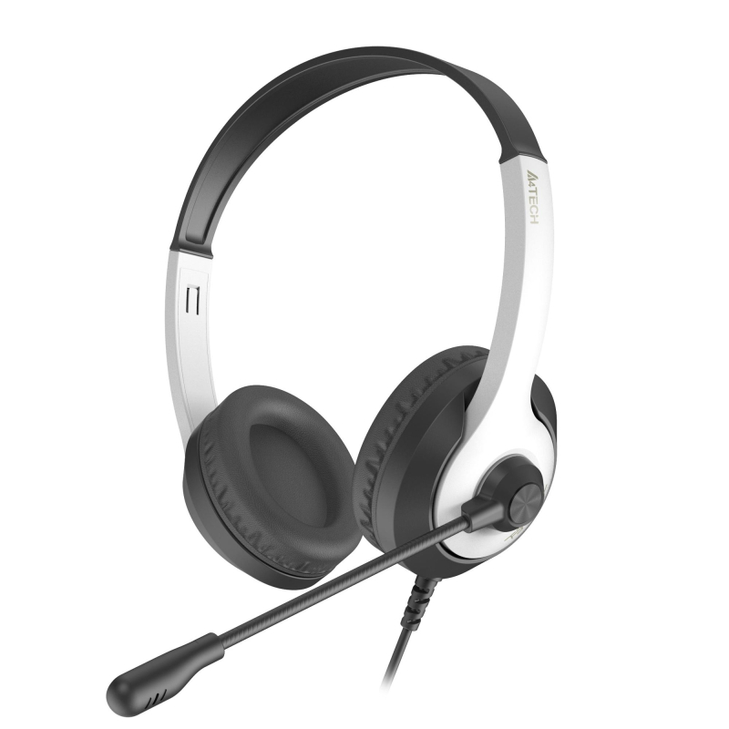 Гарнитура A4Tech Fstyler (FH100U (PANDA)) белый/черный 2м накладные USB - фото 1