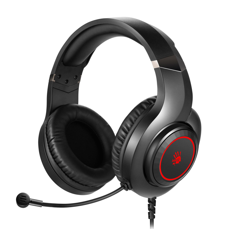 Гарнитура A4Tech Bloody (G220 AUX3.5-4PIN + USB) черный 2м мониторные - фото 1