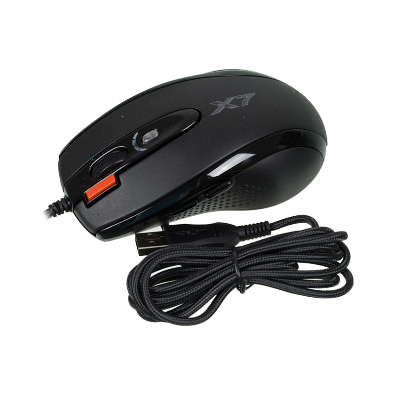 Мышь компьютерная A4Tech XL-750BK черный лазерная (3600dpi) USB2.0 (6кн) - фото 1