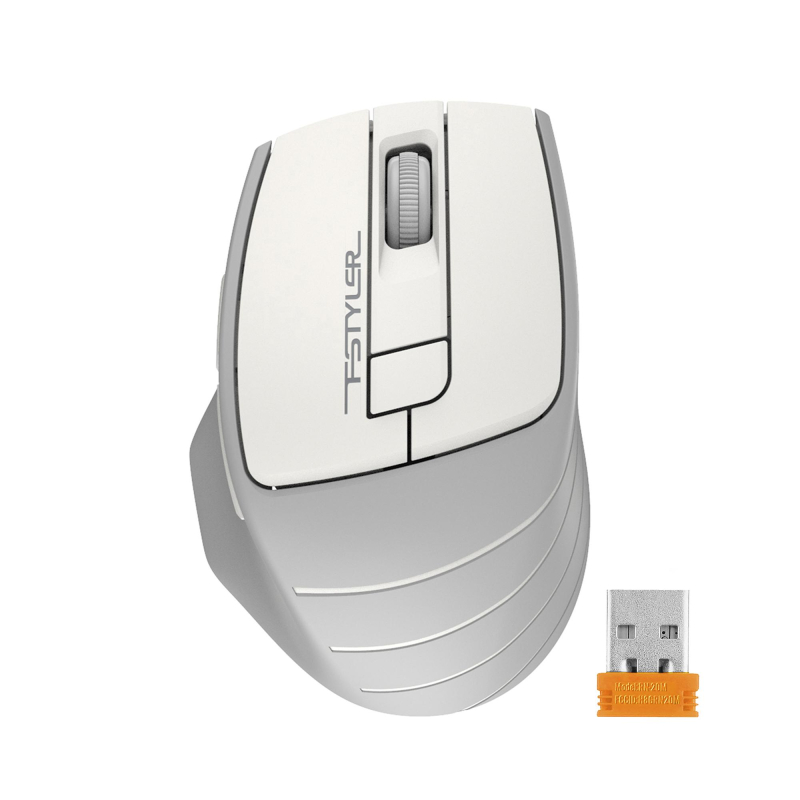 Мышь компьютерная A4Tech Fstyler (FG30S WHITE)бел/сер/2000dpi/беспровод/6кн - фото 3
