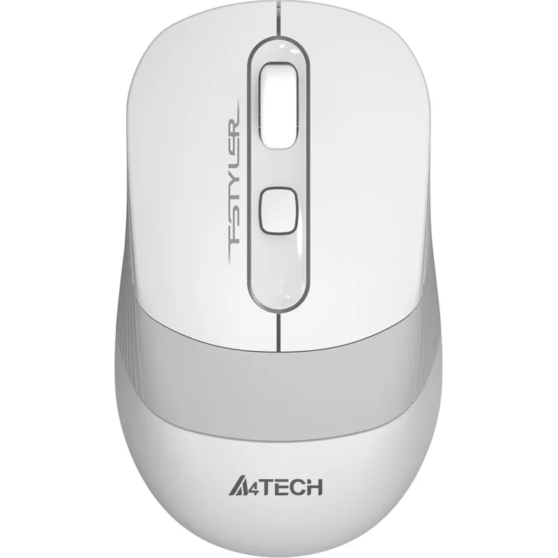 Мышь компьютерная A4Tech Fstyler (FG10 WHITE)бел/сер/2000dpi/беспроводн/3кн - фото 2