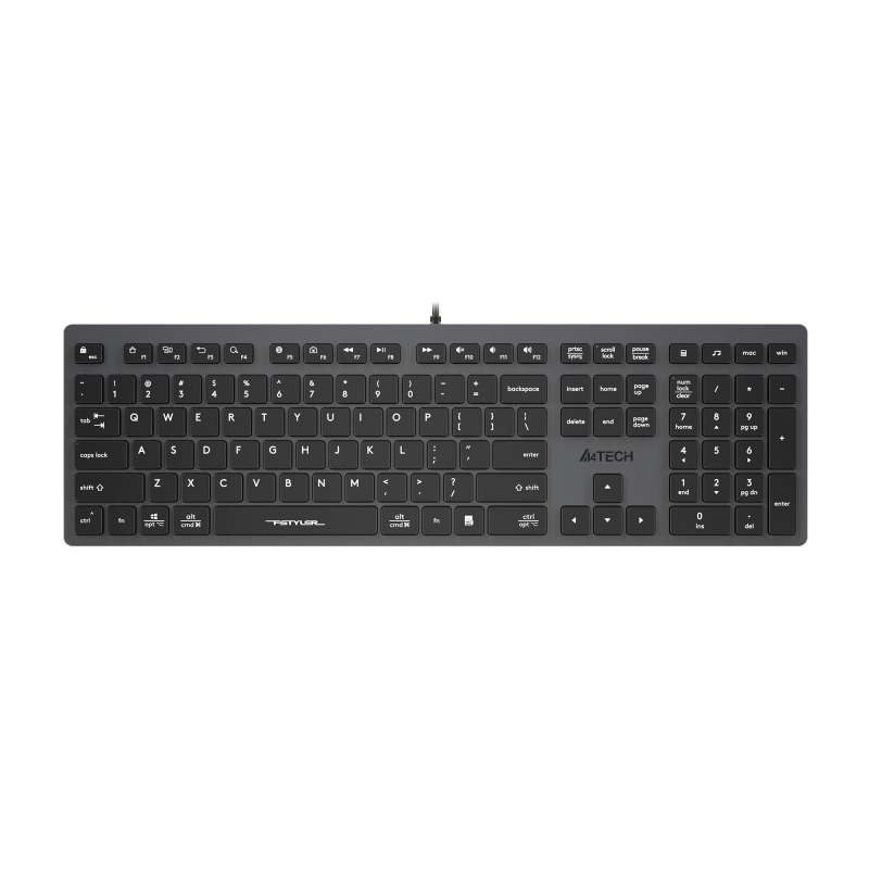 Клавиатура A4Tech Fstyler (FX50 GREY) серый USB slim Multimedia - фото 1