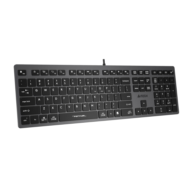 Клавиатура A4Tech Fstyler (FX50 GREY) серый USB slim Multimedia - фото 4
