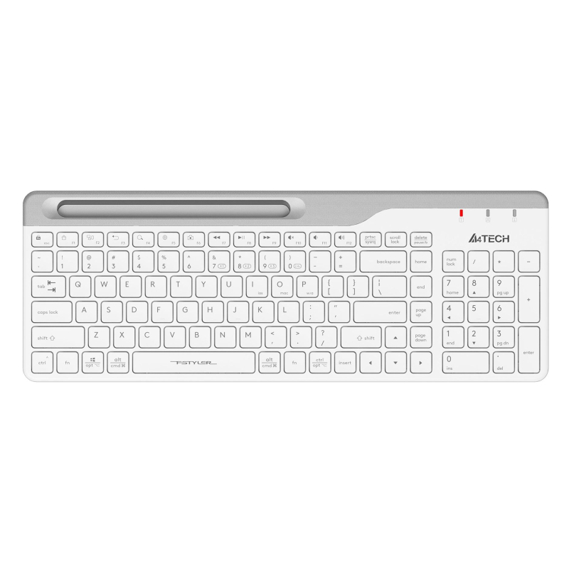 Клавиатура A4Tech Fstyler (FBK25 WHITE) белый/серый USB беспроводн/BT/Radio - фото 1