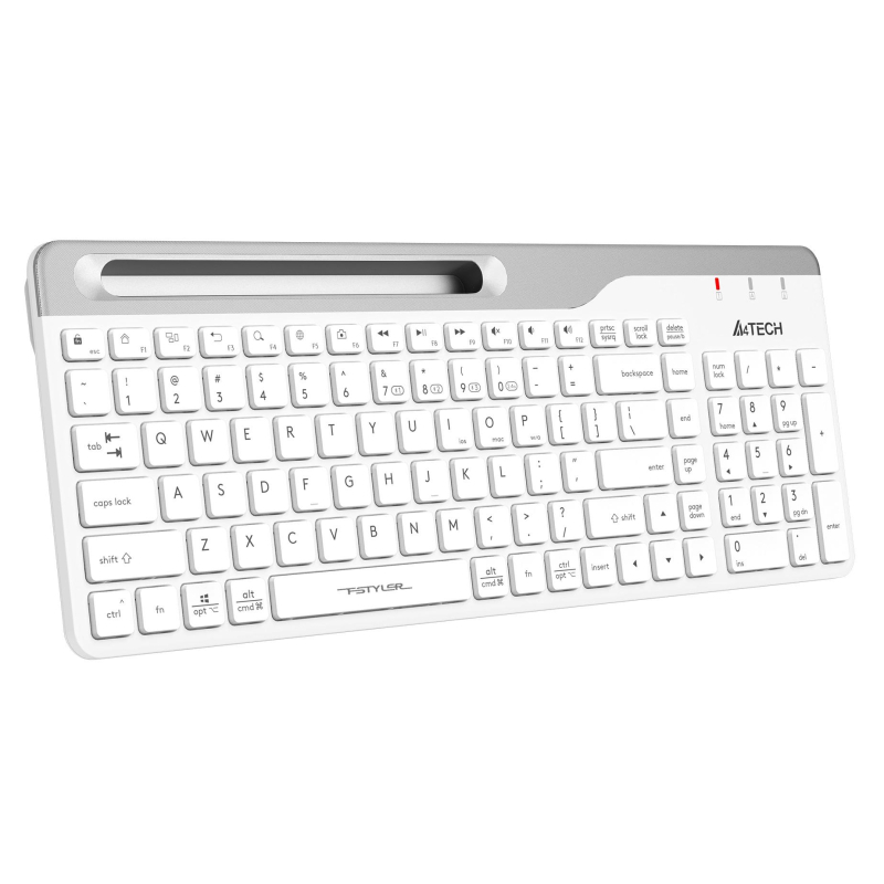 Клавиатура A4Tech Fstyler (FBK25 WHITE) белый/серый USB беспроводн/BT/Radio - фото 3