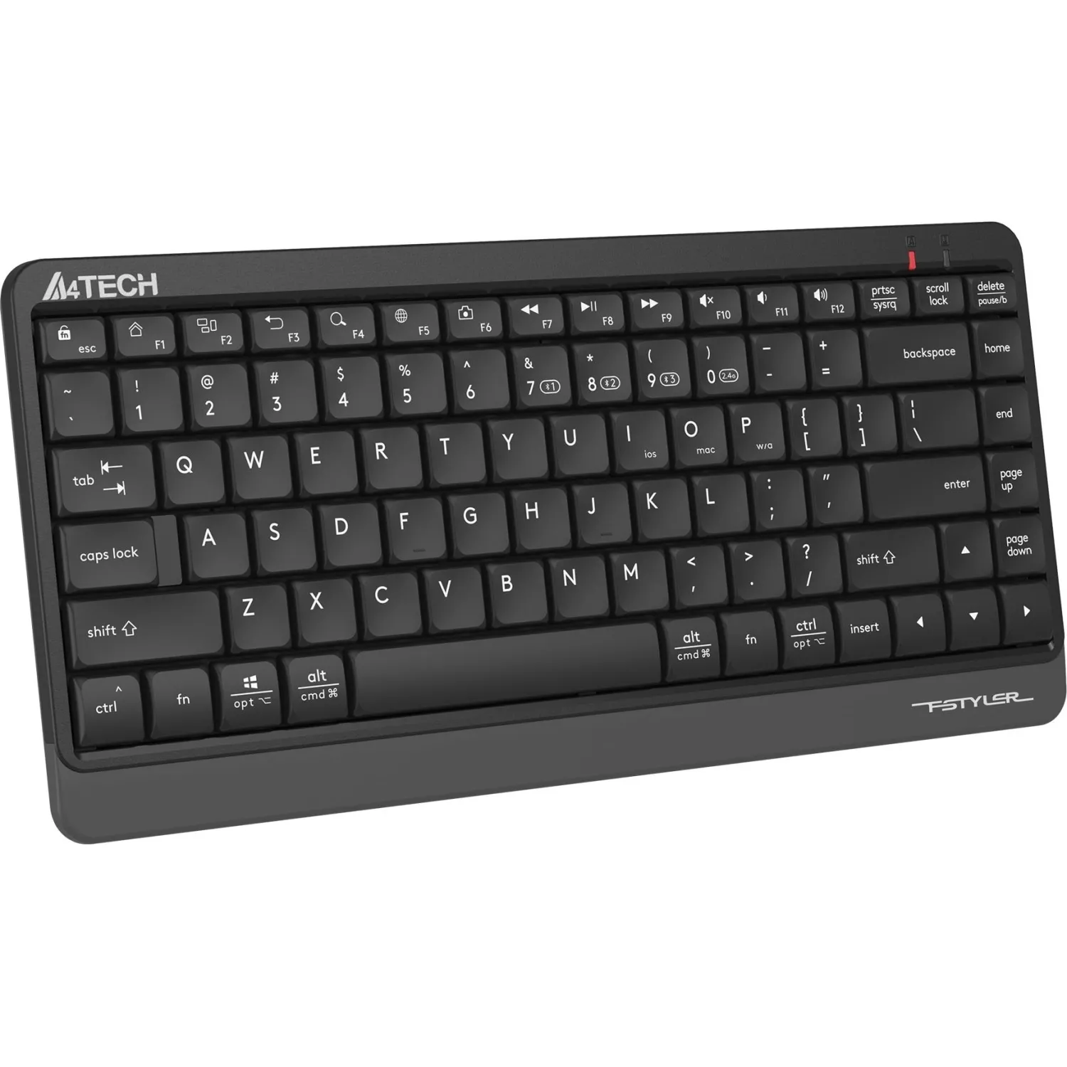 Клавиатура A4Tech Fstyler (FBK11 GREY) черный/серый USB беспроводн/BT/Radio - фото 3