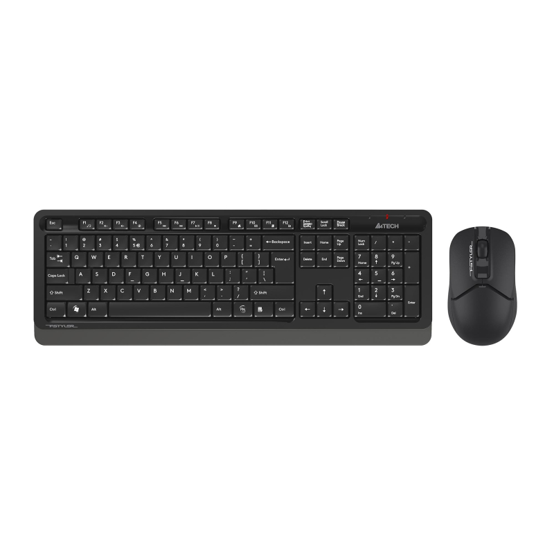Набор клавиатура+мышь A4Tech Fstyler (FG1012 BLACK) клав:черн/сер мышь:черн - фото 1