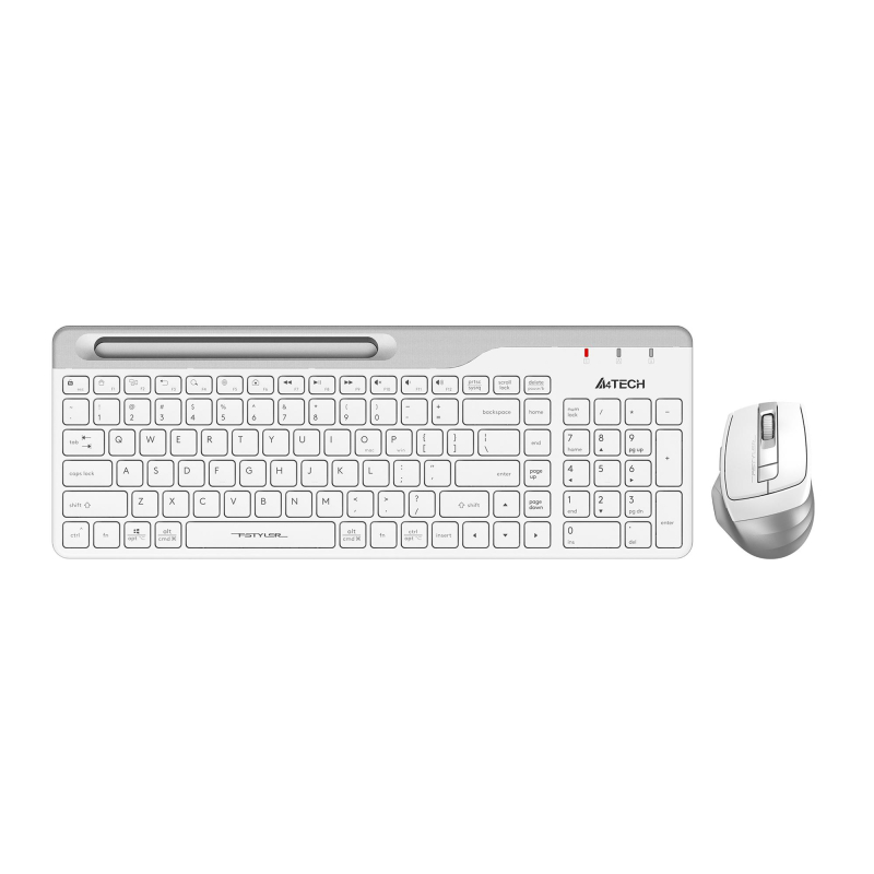 Набор клавиатура+мышь A4Tech Fstyler (FB2535C ICY WHITE) клав,мышь:бел/сер - фото 1
