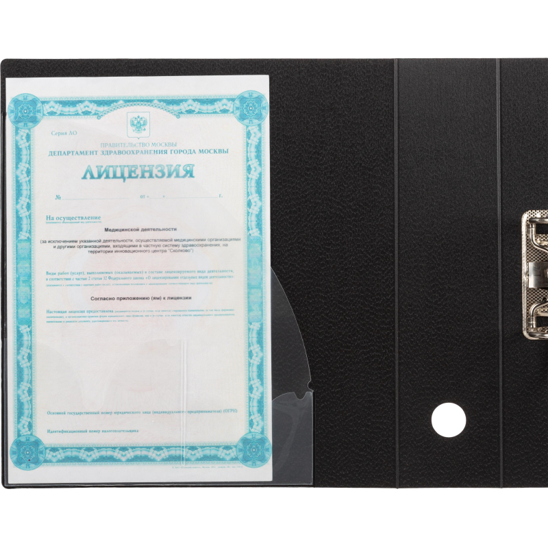Папка-регистратор А4 80мм Attache на резинке, полифом, черный - фото 9