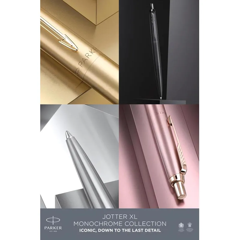 Ручка шариковая автоматическая Parker Jotter XL Grey 1мм син подар 2122756 - фото 8