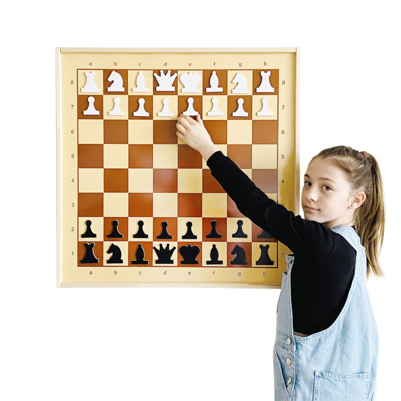 Игра Шахматы и шашки магн.демонстрац. доска 73x73x3,5см,фигуры в наб 03903 - фото 2