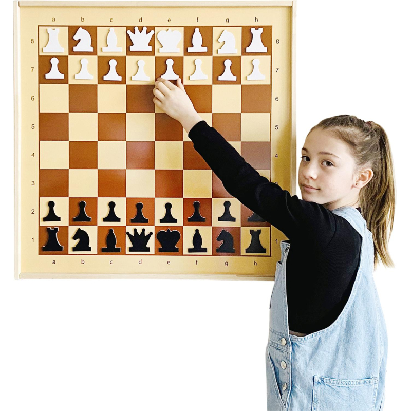 Игра Шахматы и шашки магн.демонстрац. доска 73x73x3,5см,фигуры в наб 03903 - фото 4